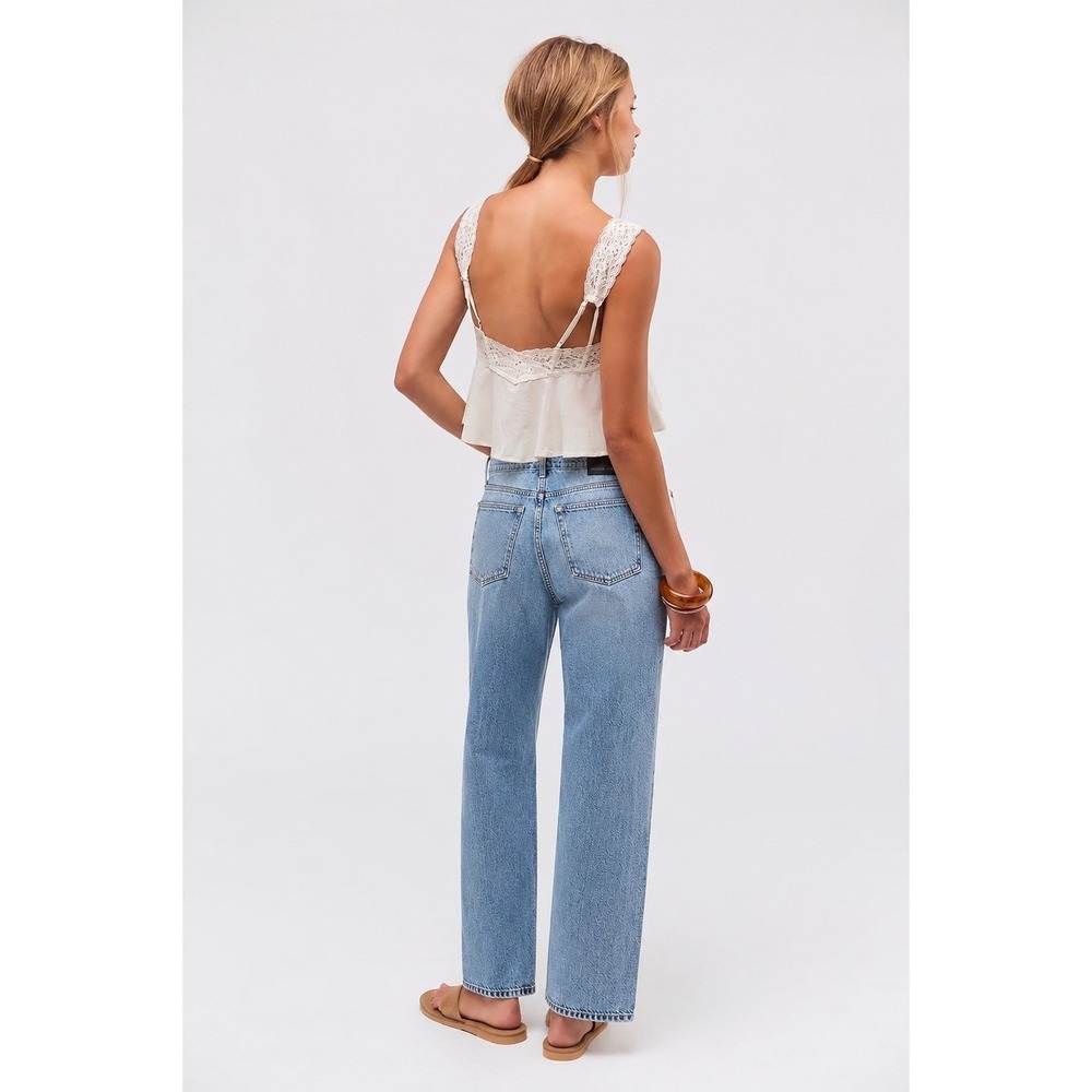 Modern American Bancroft High Rise Distressed Mom Jeans Light Wash 27 Straight - Picture 4 of 7